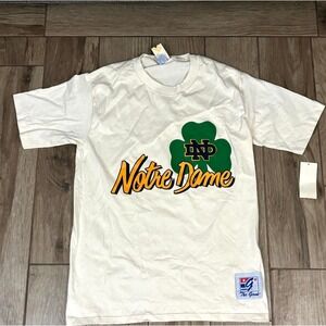 Vintage Notre Dame Fighting Irish T Shirt The Game NWT Large Shamrock ND Logo